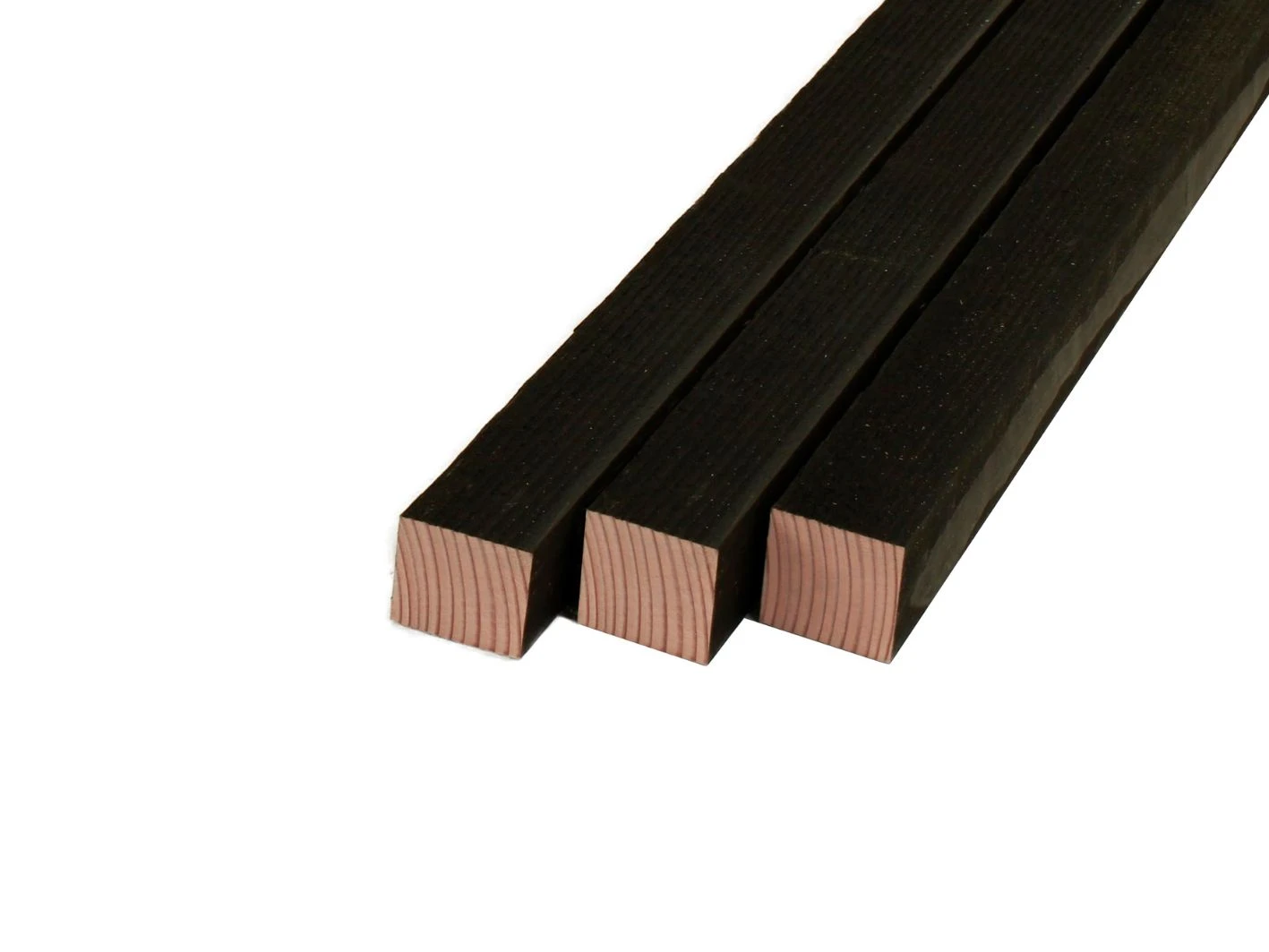 Douglas Paal 4.5 x 4.5 cm (45 x 45 mm) Geschaafd Zwart Gespoten - Lengte 300 cm - Afbeelding 1